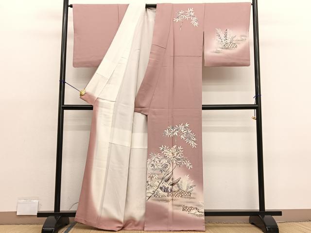 平和屋着物■訪問着 渡船風景文 暈し染め 金彩 正絹 逸品 BAAX2080hv
