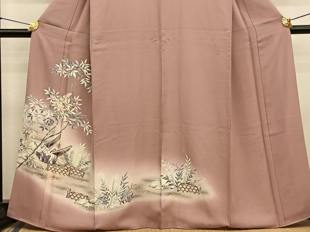 平和屋着物■訪問着 渡船風景文 暈し染め 金彩 正絹 逸品 BAAX2080hv