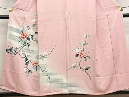 平和屋着物■訪問着　手描き　枝花文　暈し染め　正絹　逸品　BAAX2077hv