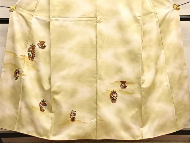 平和屋着物■訪問着　手描き　仕覆文　暈し染め　金彩　正絹　逸品　BAAX2081hv