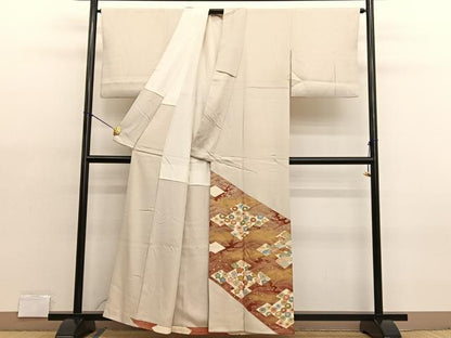 平和屋着物■豪華色留袖　立波花文　金彩　正絹　逸品　BAAX2091hv