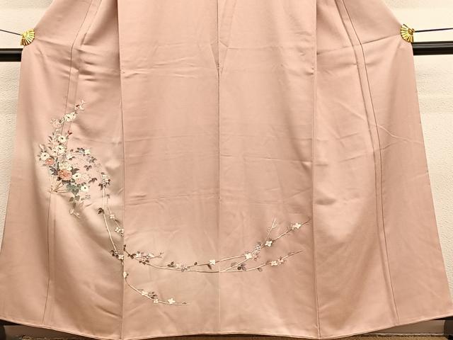平和屋着物●中国三大刺繍　相良刺繍　訪問着　鞠花文　暈し染め　金彩　ロング丈　正絹　逸品　CABE7150ut 平和屋着物○中国三大刺繍 相良刺繍 訪問着 鞠花文 暈し染め 金彩