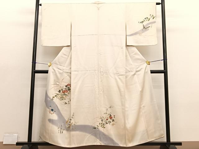 平和屋着物■訪問着　刺繍　流水花文　暈し染め　金彩　伊勢丹扱い　正絹　逸品　BAAX2084hv