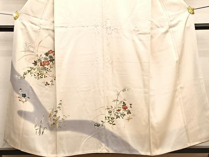 平和屋着物■訪問着　刺繍　流水花文　暈し染め　金彩　伊勢丹扱い　正絹　逸品　BAAX2084hv