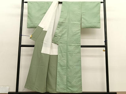 平和屋着物■上質な小紋 菊青海波 正絹 逸品 BAAX2089hv