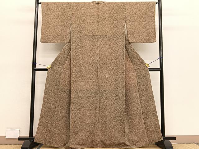 平和屋着物▽上質な小紋　単衣　菊　正絹　逸品　BAAT1108hv 楽天市場】平和屋着物▽上質な小紋 単衣 作家物 草花文 正絹 逸品