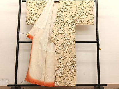 平和屋着物■上質な小紋 枝椿 金彩 正絹 逸品 BAAX2086hv