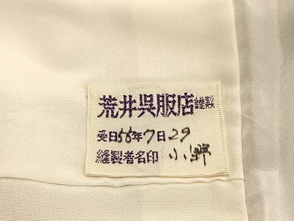 平和屋着物■江戸小紋　鮫小紋柄　鬼しぼ縮緬　正絹　逸品　BAAX2135hv