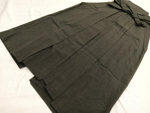 平和屋着物■男性 行灯袴 紬地 縞 正絹 逸品 BAAX2145hv