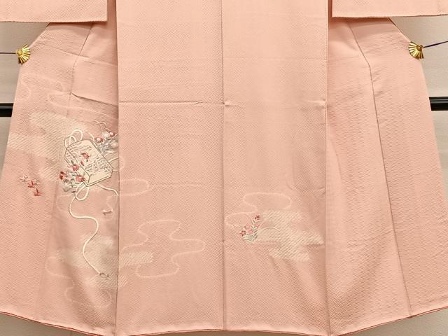 平和屋着物■訪問着　絞り　刺繍　文箱花文　正絹　逸品　BAAX2164hv