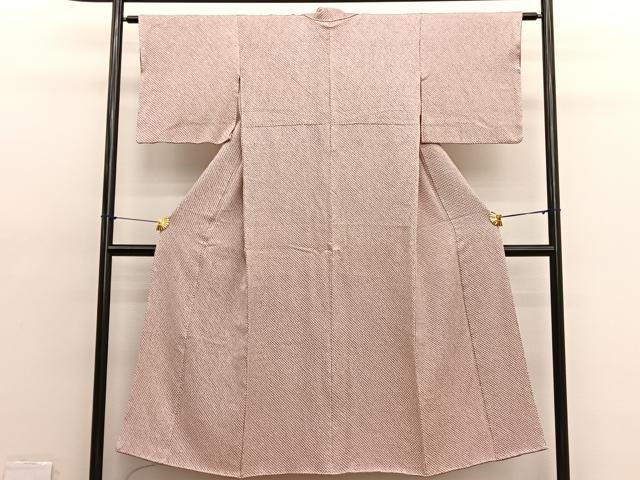 平和屋着物■大変加工の良い総絞り小紋　正絹　逸品　BAAX2187hv