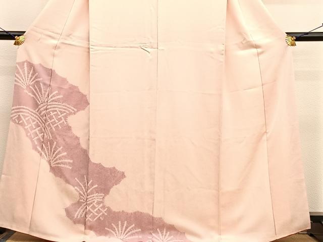 平和屋着物■訪問着　絞り　籬草葉文　正絹　逸品　BAAX2160hv