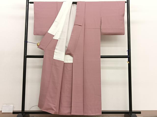 平和屋着物■上質な色無地 洗朱色 正絹 逸品 BAAX2198hv