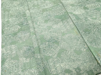 平和屋着物■上質な小紋 お召地 幾何学花文 正絹 逸品 DABE7898cd