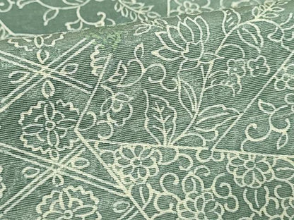 平和屋着物■上質な小紋 お召地 幾何学花文 正絹 逸品 DABE7898cd