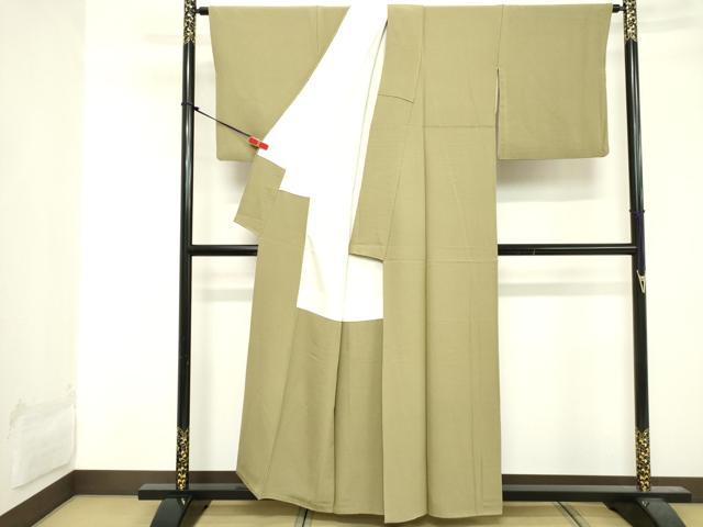 平和屋着物■上質な色無地 利休茶色 正絹 逸品 DABE7909cd