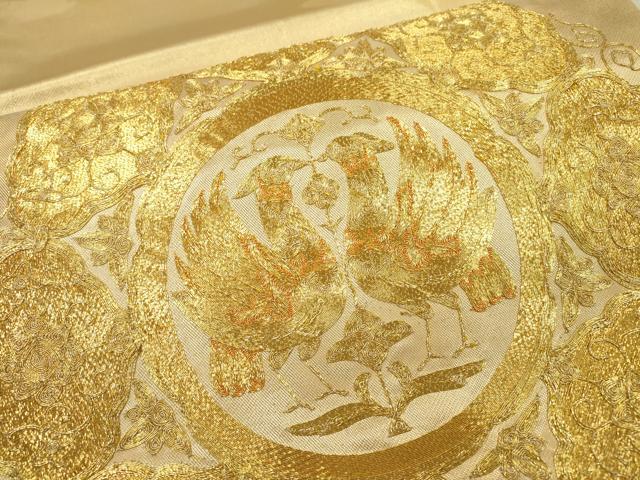 平和屋着物▼太鼓柄袋帯 駒刺繍 総刺繍 扇面牡丹文 金糸 引箔 正絹 逸品 DABA4862az 袋帯 総刺繍 平和屋着物 銀彩 逸品 雲取り菱花丸文 平和屋着物▼太鼓柄袋帯 駒刺繍 総刺繍 扇面牡丹文 金糸 引箔 正絹 逸品 DABA4862az 袋帯 総刺繍 平和屋着物 銀彩 逸品 雲取り菱花丸文