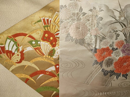 平和屋本店■名古屋帯 まとめて100点 蝶 風景 更紗 花柄 作家物 手描き 刺繍 金銀糸 など 着用可能多数 未使用品あり 全て正絹 se011