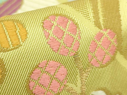 平和屋本店●極上　1854年創業　帯屋捨松　六通柄袋帯　唐織　北欧唐草　金銀糸　証紙・反端付き　逸品　新品　DZAB6614kh6