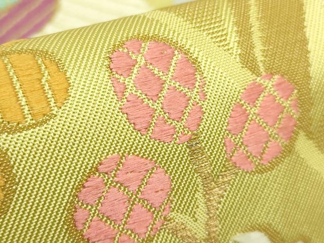 平和屋本店●極上　1854年創業　帯屋捨松　六通柄袋帯　唐織　北欧唐草　金銀糸　証紙・反端付き　逸品　新品　DZAB6614kh6