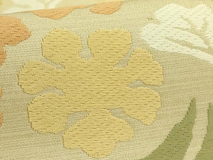 平和屋本店●極上　俵屋　人間国宝　喜多川平朗  有職織物　六通柄袋帯　唐織　草花文　金糸　逸品　DZAB6642kh6