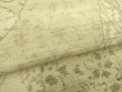 平和屋着物●上質な紬　切嵌花文　正絹　逸品　DABE5356ps