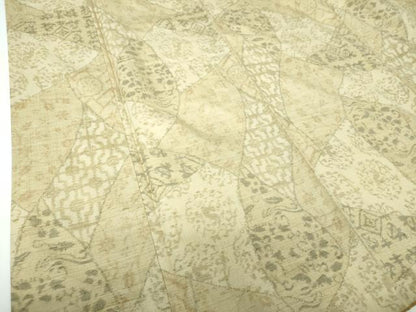平和屋着物●上質な紬　切嵌花文　正絹　逸品　DABE5356ps