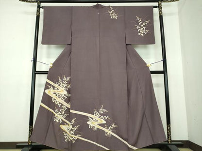 平和屋着物●訪問着　吉祥花文　金彩　正絹　逸品　DABE5452ps