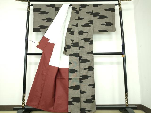 平和屋着物●本場大島紬　9マルキ　霞文　正絹　逸品　DABE5451ps