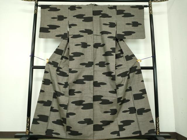 平和屋着物●本場大島紬　9マルキ　霞文　正絹　逸品　DABE5451ps