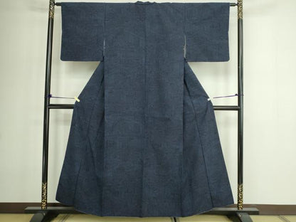 平和屋着物■結城紬 風景草花文 正絹 逸品 DABE9199sf