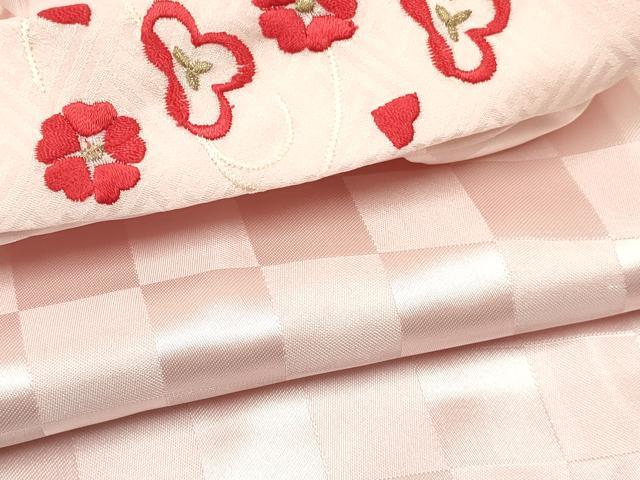 平和屋着物[]七五三　女の子　３歳　祝着　三つ身　長襦袢(袷・半衿刺繍)セット　駒刺繍　花鳥文　金彩　逸品　DABE7086ma