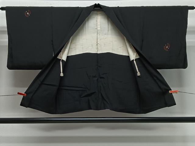 平和屋着物＃羽織　寿光織　宝尽くし　黒地　金銀糸　正絹　逸品　CABE5160ua