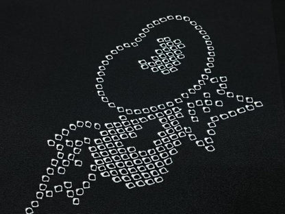平和屋着物＃羽織　駒刺繍　光琳菊　黒地　金糸　正絹　逸品　CABE5163ua