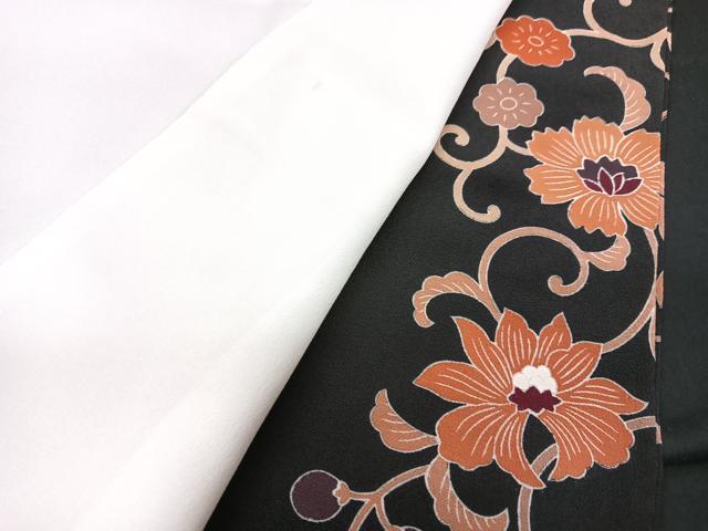平和屋着物■豪華黒留袖 更紗花文 正絹 逸品 CABF5109xe