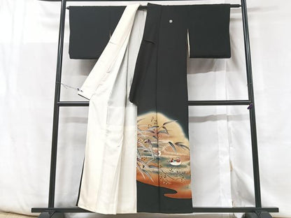 平和屋着物■豪華黒留袖 作家物 鴛鴦文 暈し染め 正絹 逸品 CABF5107xe