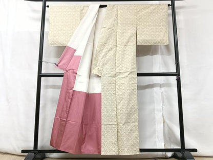 平和屋着物■本場大島紬 幾何学文様 正絹 逸品 CABF5103xe