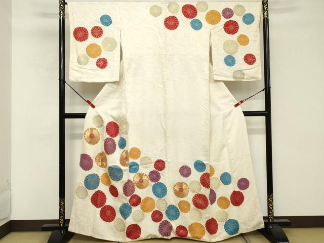 平和屋着物■訪問着 駒刺繍 舞花文 金彩 正絹 逸品 DABE7938cd