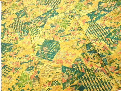 平和屋着物■上質な小紋 切嵌吉祥文 高島屋扱い 正絹 逸品 DABE7945cd
