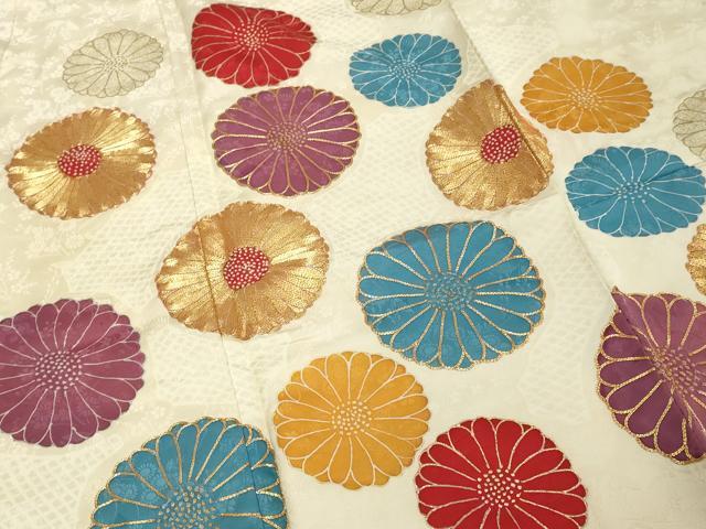 平和屋着物■訪問着 駒刺繍 舞花文 金彩 正絹 逸品 DABE7938cd