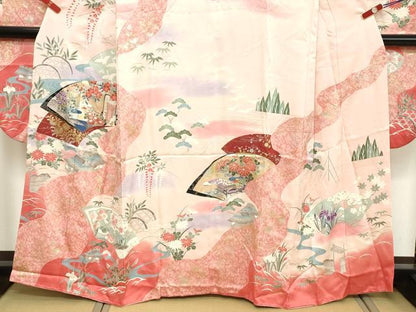 平和屋着物■豪華振袖 地紙花文 暈し染め 金銀彩 正絹 逸品 DABE7932cd