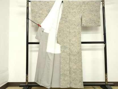 平和屋着物■上質な小紋 人物風景文 鬼しぼ縮緬 正絹 逸品 DABE7951cd