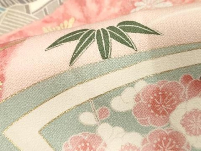 平和屋着物■豪華振袖 地紙花文 暈し染め 金銀彩 正絹 逸品 DABE7932cd