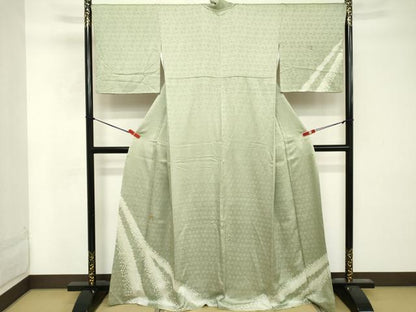 平和屋着物■訪問着 絞り 刺繍 草花文 金糸 正絹 逸品 DABE7961cd