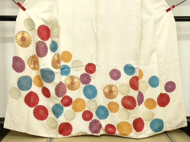 平和屋着物■訪問着 駒刺繍 舞花文 金彩 正絹 逸品 DABE7938cd