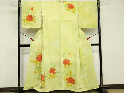 平和屋着物■訪問着 手描き 枝花文 金彩 正絹 逸品 DABE7994cd