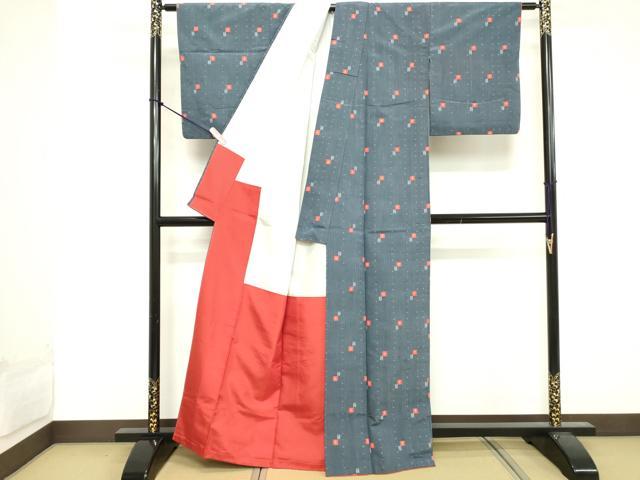 平和屋着物▽上質な紬　単衣　横段文　正絹　逸品　AABG9300ck 平和屋着物○上質な紬 横段文 正絹 逸品 AABE9234ck 【公式通販】