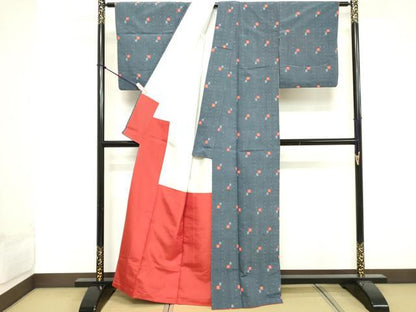 平和屋着物■上質な紬 紬地 色紙文 正絹 逸品 DABE7988cd