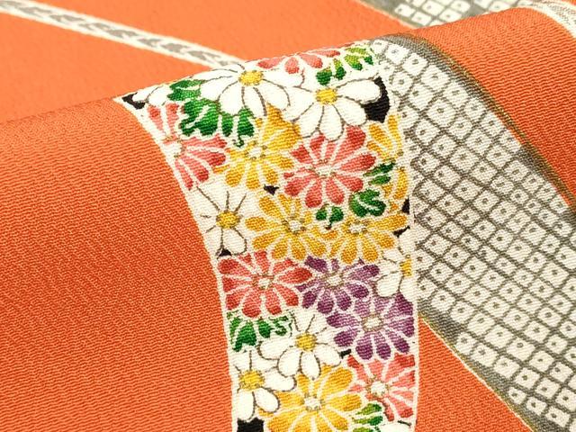 平和屋着物■上質な小紋 草花文 正絹 逸品 DABE7978cd