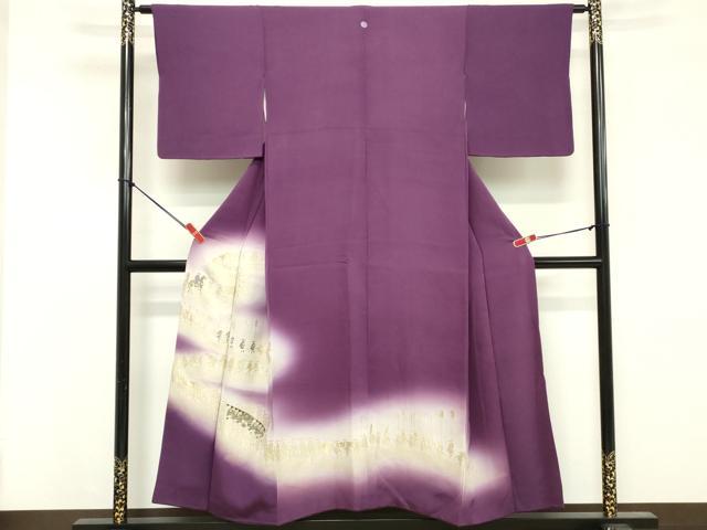 平和屋着物■訪問着 寿光織 人物文 暈し染め 金糸 正絹 逸品 DABF4010cd